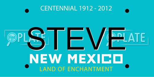 STEVE New Mexico License Plate