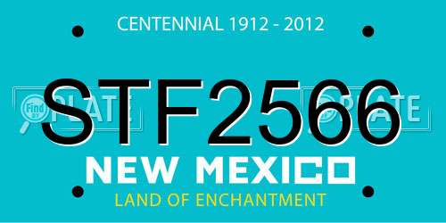 STF2566 New Mexico License Plate