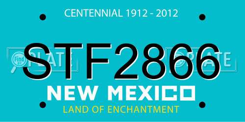 STF2866 New Mexico License Plate