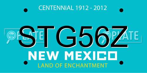 STG56Z New Mexico License Plate