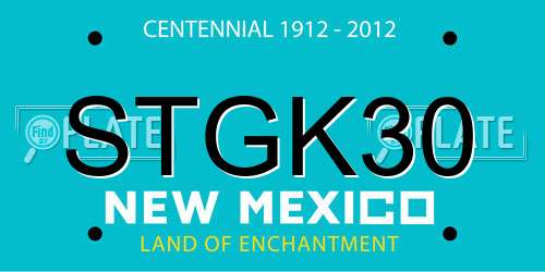 STGK30 New Mexico License Plate