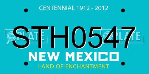 STH0547 New Mexico License Plate