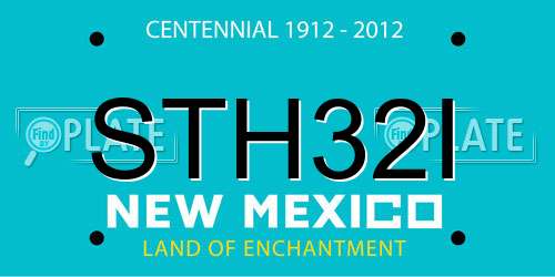 STH32I New Mexico License Plate