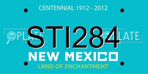 STI284 New Mexico License Plate