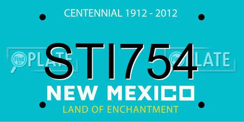 STI754 New Mexico License Plate