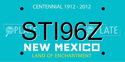 STI96Z New Mexico License Plate