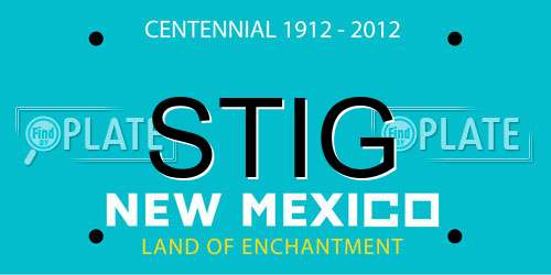 STIG New Mexico License Plate