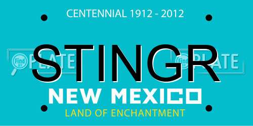 STINGR New Mexico License Plate