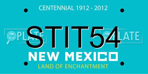 STIT54 New Mexico License Plate