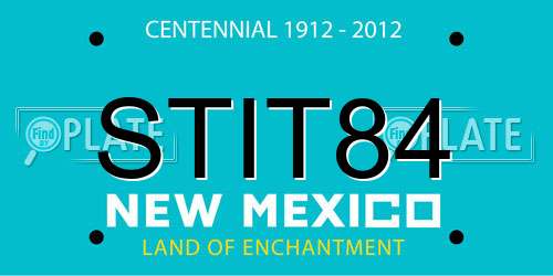 STIT84 New Mexico License Plate