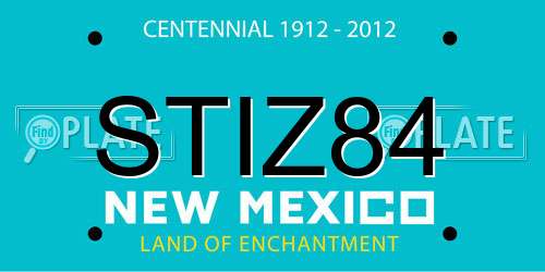 STIZ84 New Mexico License Plate