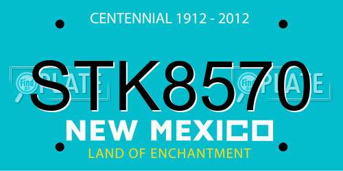 STK8570 New Mexico License Plate
