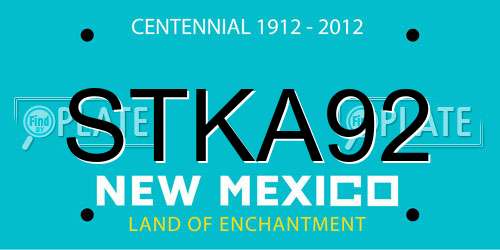 STKA92 New Mexico License Plate