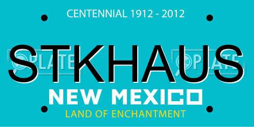 STKHAUS New Mexico License Plate