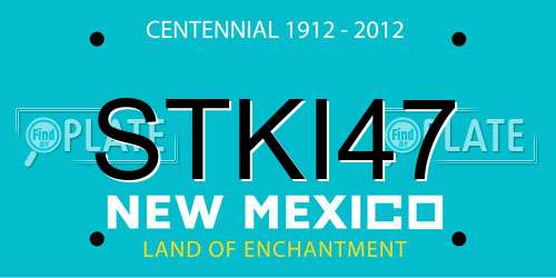 STKI47 New Mexico License Plate