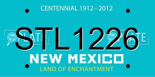 STL1226 New Mexico License Plate