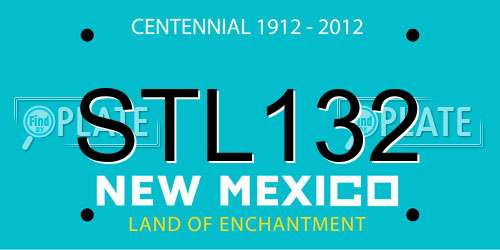 STL132 New Mexico License Plate