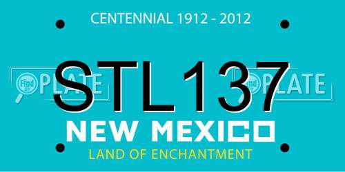 STL137 New Mexico License Plate