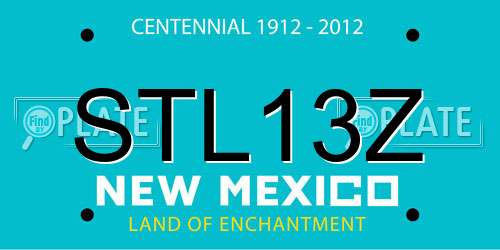 STL13Z New Mexico License Plate