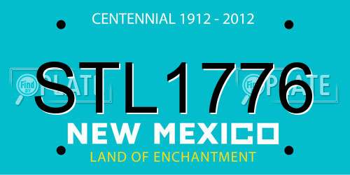 STL1776 New Mexico License Plate