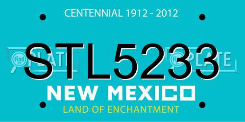 STL5233 New Mexico License Plate