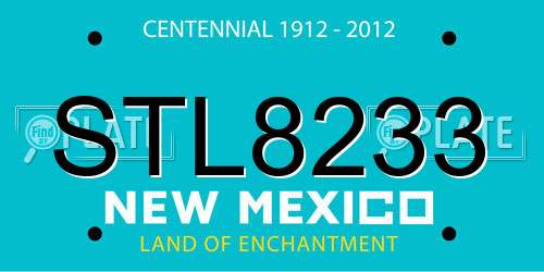 STL8233 New Mexico License Plate