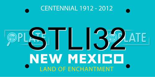 STLI32 New Mexico License Plate