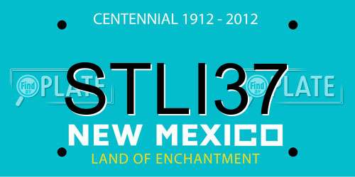 STLI37 New Mexico License Plate
