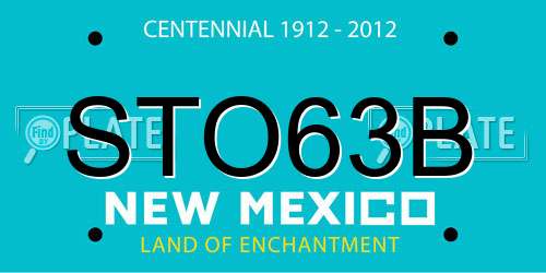 STO63B New Mexico License Plate