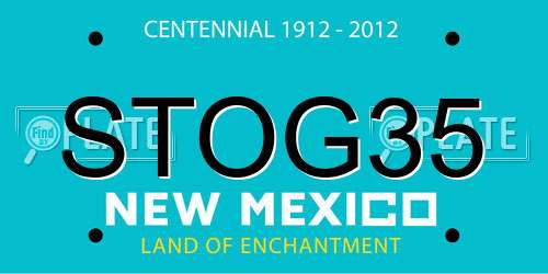 STOG35 New Mexico License Plate