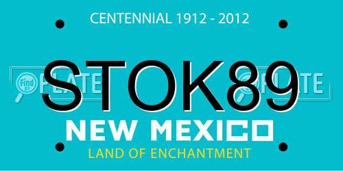 STOK89 New Mexico License Plate