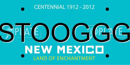 STOOGGG New Mexico License Plate