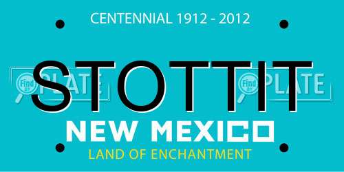 STOTTIT New Mexico License Plate