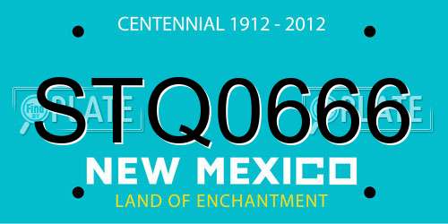 STQ0666 New Mexico License Plate