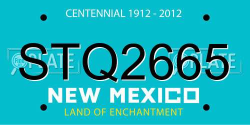 STQ2665 New Mexico License Plate