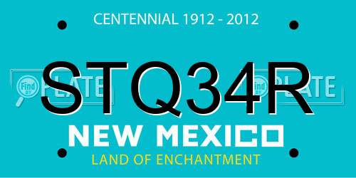 STQ34R New Mexico License Plate