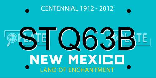 STQ63B New Mexico License Plate