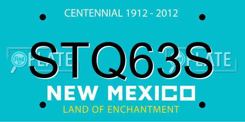 STQ63S New Mexico License Plate