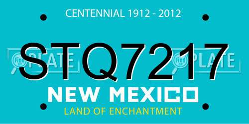 STQ7217 New Mexico License Plate