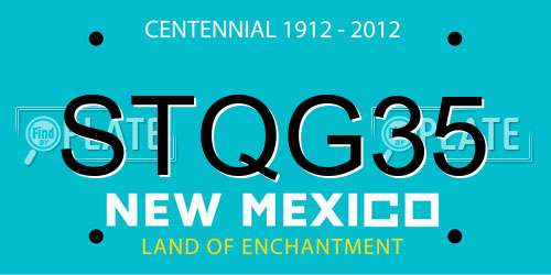 STQG35 New Mexico License Plate