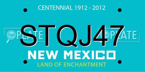 STQJ47 New Mexico License Plate