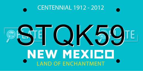 STQK59 New Mexico License Plate