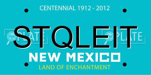 STQLEIT New Mexico License Plate