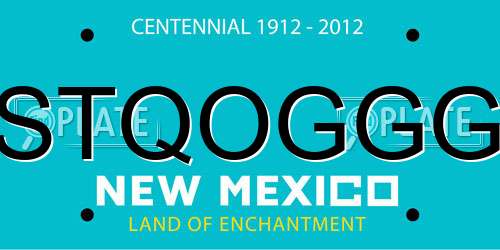STQOGGG New Mexico License Plate