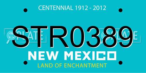 STR0389 New Mexico License Plate