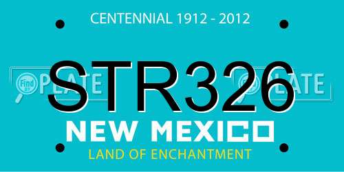 STR326 New Mexico License Plate