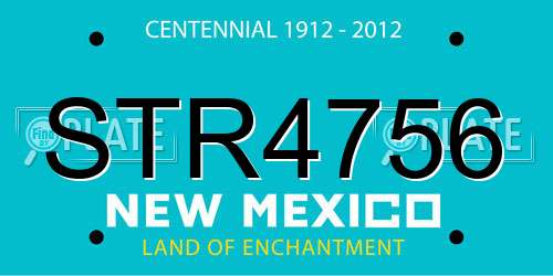 STR4756 New Mexico License Plate