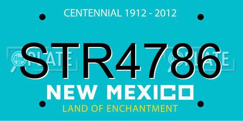 STR4786 New Mexico License Plate