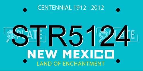 STR5124 New Mexico License Plate