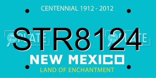 STR8124 New Mexico License Plate